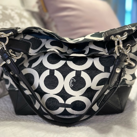 Coach Tote, lots of room. Used, some stains, see pictures - Picture 5 of 12